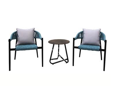 Balcony Furniture Aluminum Frame Weave Rope Leisure Set