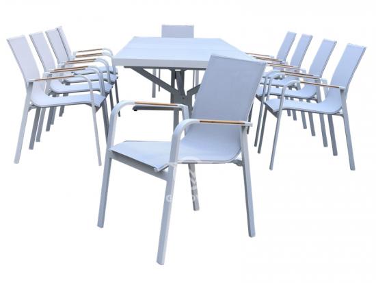 Garden Restaurant Furniture Extendable Dining Table Set
