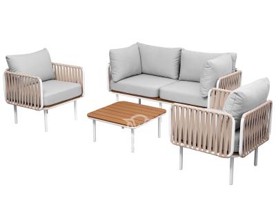Outdoor Aluminum Frame Hand Woven Rope Sofa Set