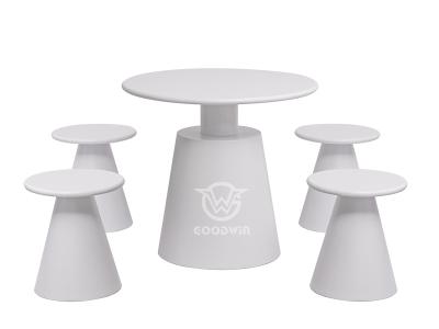 Full Aluminum Round Dining Table Set For Garden