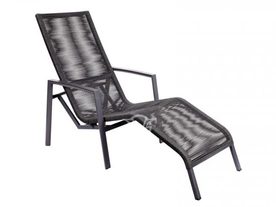 Aluminum Frame Hand Woven Rope Lounger