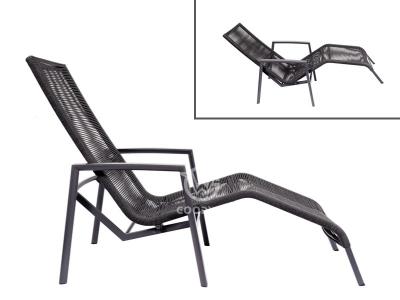 Unique Design Garden Aluminum Frame Weave Rope Sun Lounger