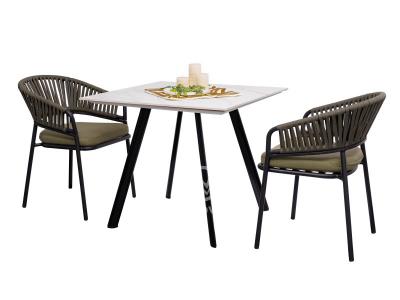 Weatherproof Square Dining Table Set