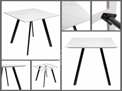 Hot Sale Aluminum Frame With Rock Board Top Dining Table