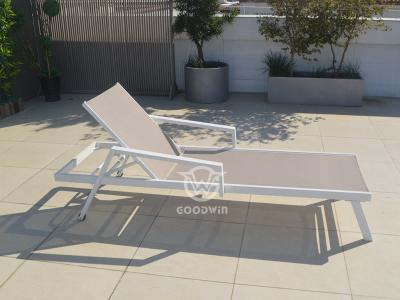 Powder-coated Aluminum Frame Textilene Sun Lounger