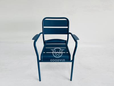 Colorful Outdoor Furniture Aluminum Frame Dining Armrest Chair