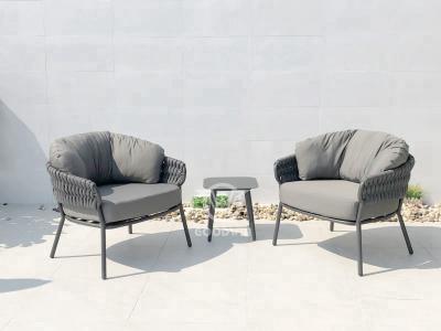 Outdoor Garden Furniture Aluminum Frame Sofa Set With Cushions