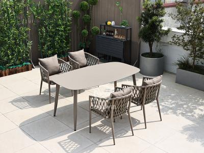 All Weather Aluminum Frame Modern Dining Furniture For Garden