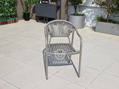Outdoor Aluminum Frame Rope Weather Resistant Dining Chair