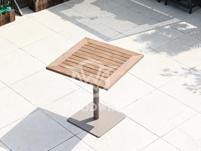 5 Pieces Plastic Wood Top Square Dining Table Set