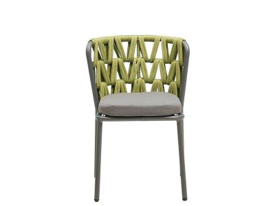 Aluminum Frame Weave Rope Dining Side Chair